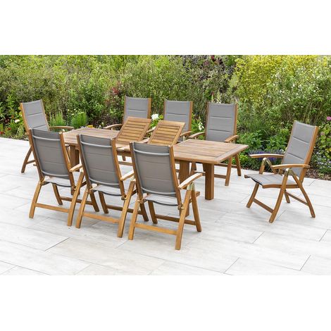 Acapulco Set 9tlg 8x Klappsessel 1x AZ-Tisch