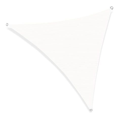 Voile d'ombrage triangulaire 3x3x3m, auvent extérieur, protection UV étanche, voile d'ombrage pour jardin, balcon, terrasse, Blanc (1/5)