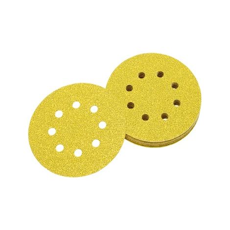 Dewalt – Lot de 25 disques abrasifs velcro 125mm – Grain 180 pour ponçage bois dur – Système de fixation rapide – Oxyde d'aluminium (1/4)