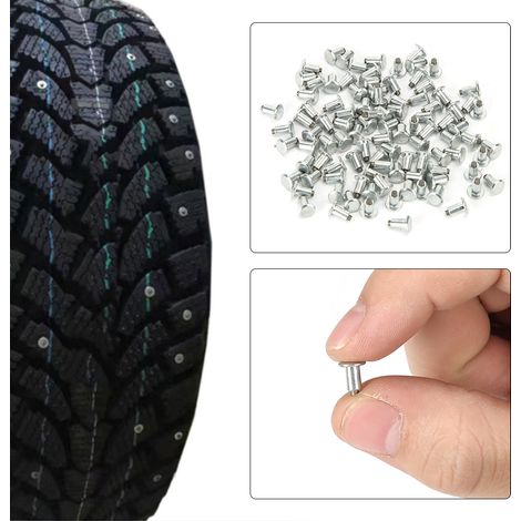 100 Stück 6,5 mm 0,3 Zoll Rad-Reifenbolzen mit Antirutschfunktion für Auto, Motorrad, ATV, UTV (JX6.5-8-1) (1/5)