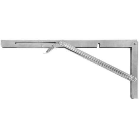 Support d'étagère triangulaire pliant en acier inoxydable 2psc, acier inoxydable Billy 16 pouces 40CM