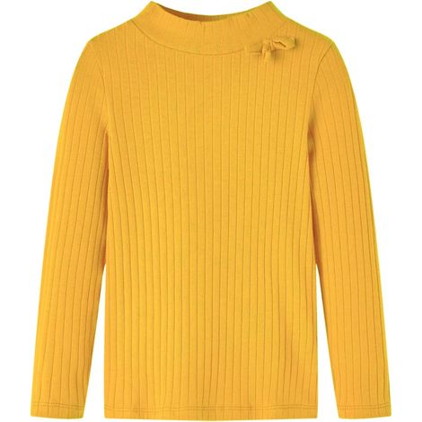 Teenpull – Kinder-Langarmshirt Rippstrick Dunkelocker 116 (1/5)