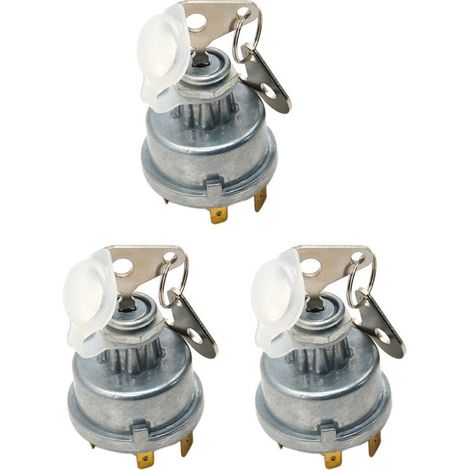 Compatible con 3 interruptores de encendido originales universales para tractor, con arranque por llave, apto para Massey Ferguson 128SA 30275 Case JCB 35670