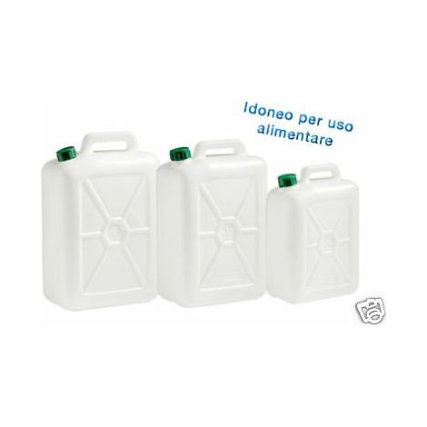 Latta Tanica Alimentare per Acqua in Plastica 5 Litri Ecoplast