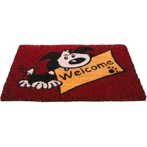 Paillasson Coco Welcome chien Cuba (1/4)