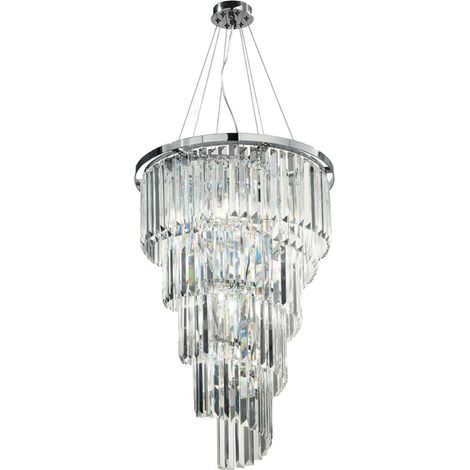 Lampadario sospensione classico 10 luci - ALEXANDER in cristallo 50 cm (1/3)