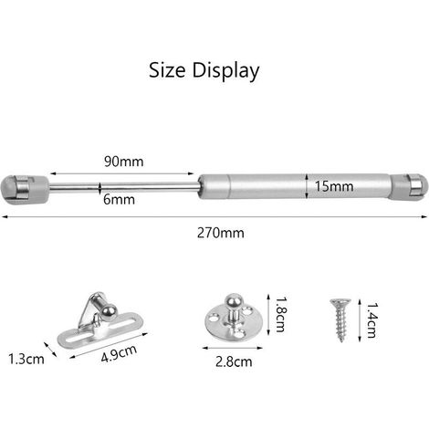 Pcs vérin à gaz 100N bras pneumatique pour porte cuisine placard armoire chambre salle de bain vérin à gaz pour magasin de meubles de maison (1/3)