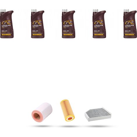 Kit tagliando 4 FILTRI e 5L OLIO compatibile con Audi A6 (C7) 2.0 tfsi 183kw dal 2015 (1/5)