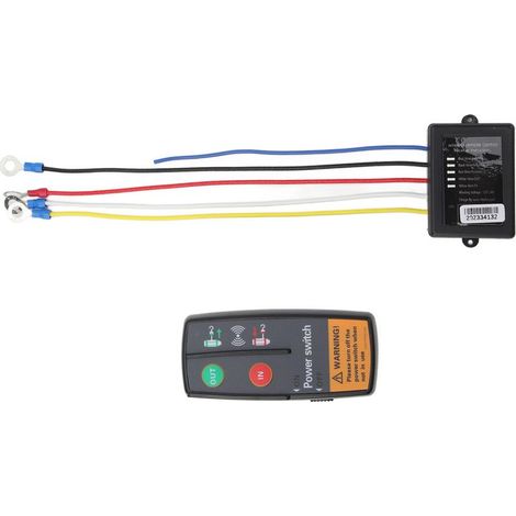 Télécommande sans fil résistante aux intempéries pour treuils, type universel, avec voyant lumineux, télécommande longue portée, conception étanche robuste, anti-interférences, facile à utiliser. (1/2)