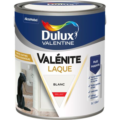 [PROMO] Dulux Valentine Peinture Laque Valénite Intérieur et Extérieur Multi-supports - Finition parfaite et lisse, Haute Résistance - Brillant Blanc 2 L (1/2)
