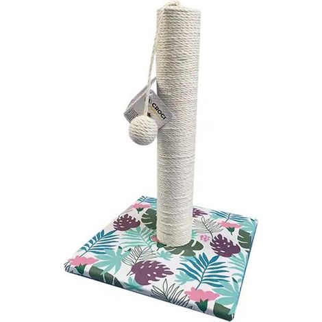 Tiragraffi a colonna con palla pendente Tropical per gatti