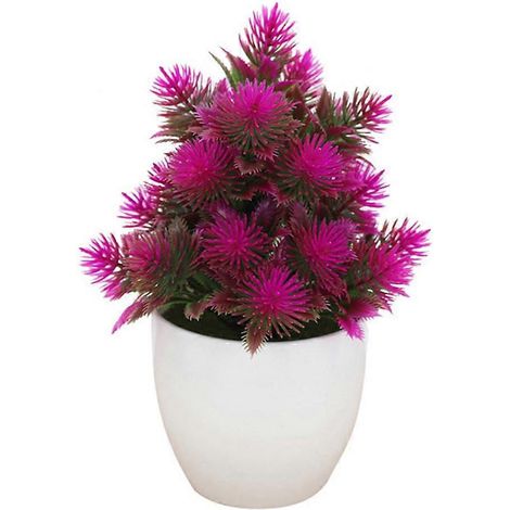 Yousheng Décoration d'intérieur 1 plante artificielle miniaturerose rouge (1/5)