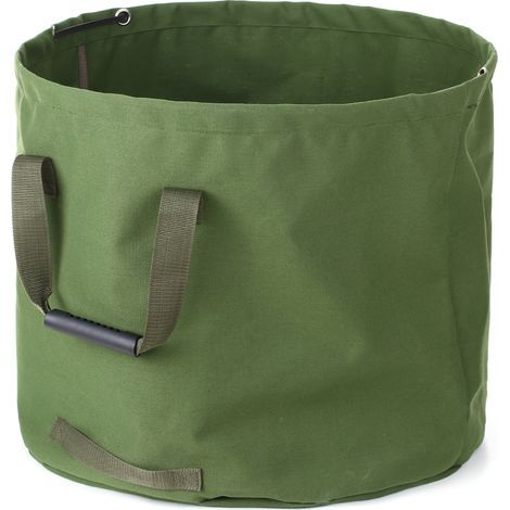 Heavy-duty garden waste bags, 238L capacity, reusable bag with handles, made of canvas, for leaf waste, waterproof garden waste bags (1/5)