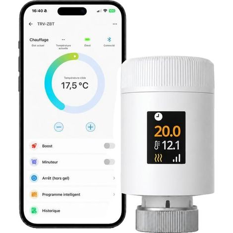 SONOFF TRV-ZBT Gen2 Zigbee-Thermostatventil für Heizkörper, geeignet für beengte Räume,hochauflösender Farbbildschirm zeigt die Temperatur in Echtzeit an, intelligente Zeitplaneinstellungen und intell (1/2)