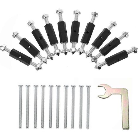 Kit de réparation pour boîte de jonction (10 pièces) avec 10 vis et 1 clé.-M-Black