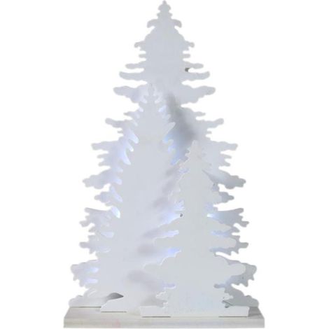 Albero di Natale in legno 3D con LED, alimentato a batteria (1/2)