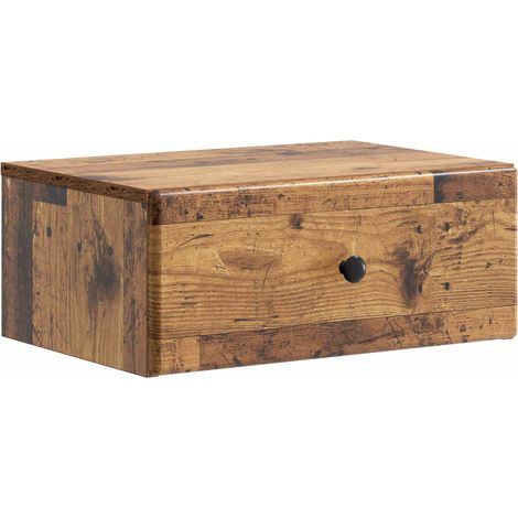 Wall-Mounted Bedside Cabinet Old Wood 49 x 34.5 x 20 cm vidaXL (1/5)