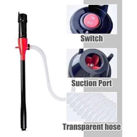 Kraftstoff-Transferpumpe, 2,2 Gpm/Min, tragbare batteriebetriebene Benzin-Wasserpumpe, praktische auslaufsichere Siphonpumpe für Benzin, Diesel, Öl, Fischtank, Kraftstoff-Transferpumpe (1/3)