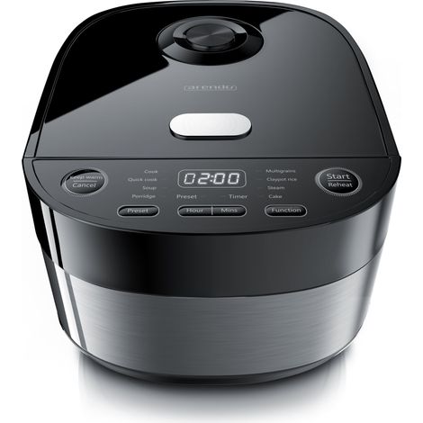 Arendo Reiskocher & Dampfgarer, elektrisch (800W, 4 Liter) für 1-8 Personen, Schnelle Zubereitung ohne Anbrennen, Warmhaltefunktion (1/5)