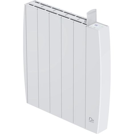 Dx 755110- Radiateur céramique à inertie CONNECTE FABIO 1000W - 49.6 x 9 x 58 cm - Blanc (1/3)