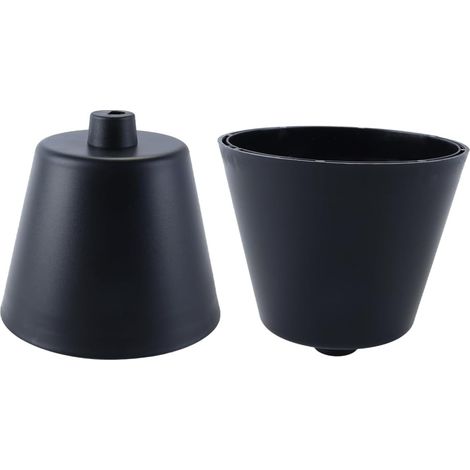 Lot de 2 coupelles pour plafonnier, abat-jour en plastique pour lampe suspendue, pour câble d'alimentation, pot de lampe suspendue, pot de plafond (1/5)