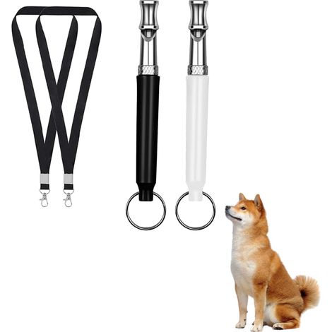 Lot de 2 Sifflets pour Chien,Sifflet pour Chien Silencieux à Haute Fréquence,Sifflet Ultrason Chien Anti Aboiement,Aides à L'éducation pour Chiens,Sifflet D'aide au Rappel pour Chiens (1/5)