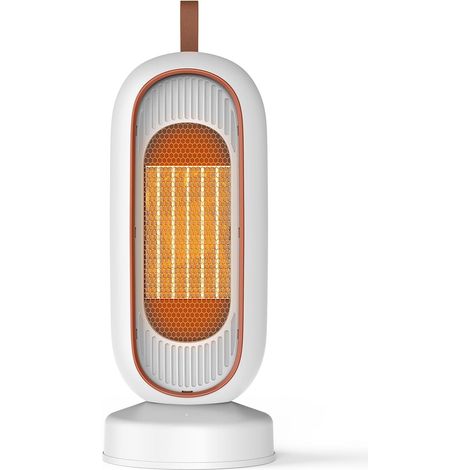 Radiateur électrique portable 800/1300 W avec PTC, 2 niveaux de chaleur et protection contre la surchauffe, idéal pour salon, chambre et bureau (1/5)