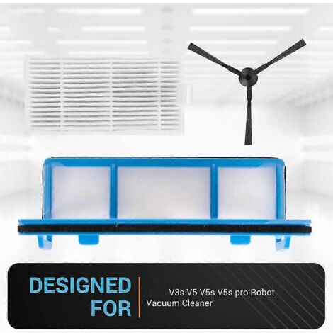 Pièces de rechange pour aspirateur robot ILIFE V3, V3s, V5, V5s Pro, X5, V55 et V50 : filtre HEPA et brosses latérales. (1/5)