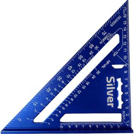 Escuadra de carpintero de aluminio 7 pulgadas 18x18 medidor de construcci贸n 185 mm