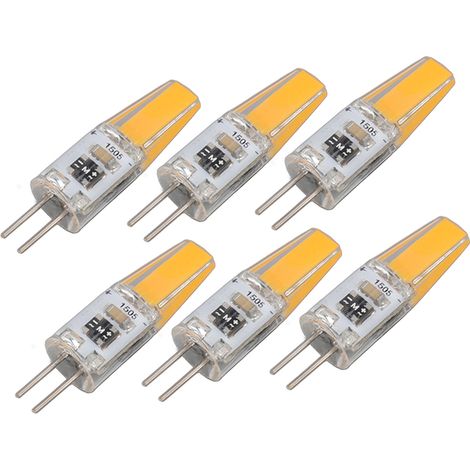 Packung mit 6 dimmbaren G4 LED-Lampen 2W 180lm für Tischlampen, Wandleuchten und Kronleuchter (120V). (1/5)