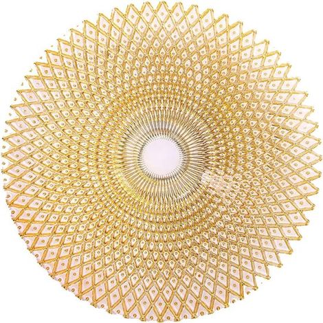 Assiette plate en verre extra large de 33 cm - Assiette à dessert simple, décoration intérieure - Assiette à fruits au design moderne (1/5)