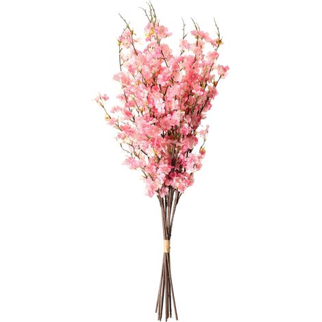 Bouquet di fiori artificiali Composizione floreale preconfezionata Bouquet di fiori di ciliegio rosa 95 cm Nebra