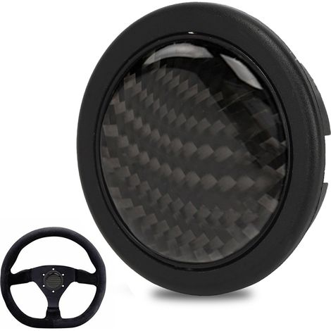 Kit de bouton-poussoir de klaxon en fibre de carbone pour volant Sparco à 6 boulons - Pièces modifiées pour voiture (1/5)