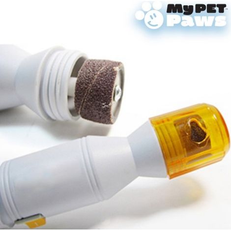 1 coupe-griffes électrique, pour chiens et chats de toutes tailles, avec capuchon anti-salissures, finition lisse et indolore (1/2)