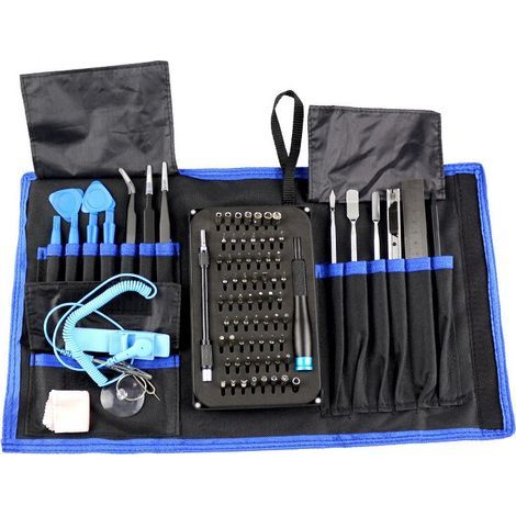 Kit di riparazione professionale, strumento 85 in 1, multifunzionale, CR-V, lega di alluminio, multicolore (1/5)