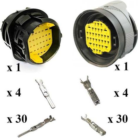 Kit Connettore Framatome Maschio Femmina 34 Vie a Tenuta Stagna