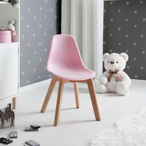 Mömax Kinderstuhl Tibby Rosa Kunststoff/Echtholz (1/5)
