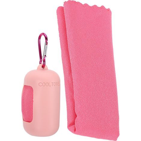 Schnelltrocknendes, tragbares Mikrofaser-Sporthandtuch für Camping und Reisen (Pink) (1/5)