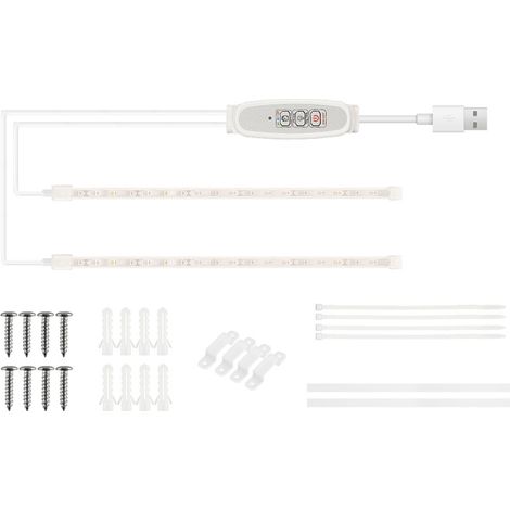 Luces LED para cultivo, 4 niveles de intensidad, temporizador de 24 horas, conexión USB Plug and Play, color rosa-púrpura.