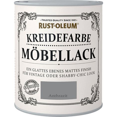 Rust-Oleum Kreidefarbe Möbellack 125 ml anthrazit Kreidefarbe
