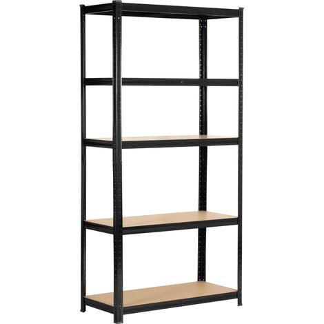 Estantería metálica modular Negro 90 cm 90x40x180 cm (1/5)