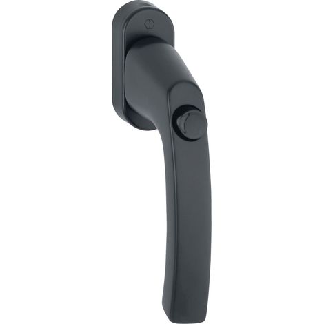 HOPPE Fenstergriff LIÈGE - Druckknopf, Vierkant 7 x 40 mm, Alu schwarz matt (1/3)