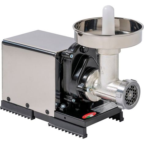 Hachoir à viande 400 W – Moteur à induction – Production 30/50 kg/h – Grille Ø 6mm incluse – Acier inoxydable AISI 430 – Reber