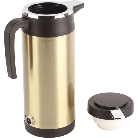 12V 1200ML Edelstahl-Elektro-Wasserkocher fürs Auto - Reise-Thermoskanne