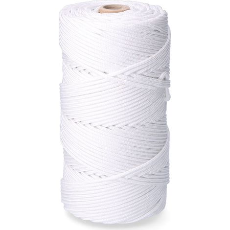 Cuerda trenzada pp blanca 5 mm x 200 m (1/4)
