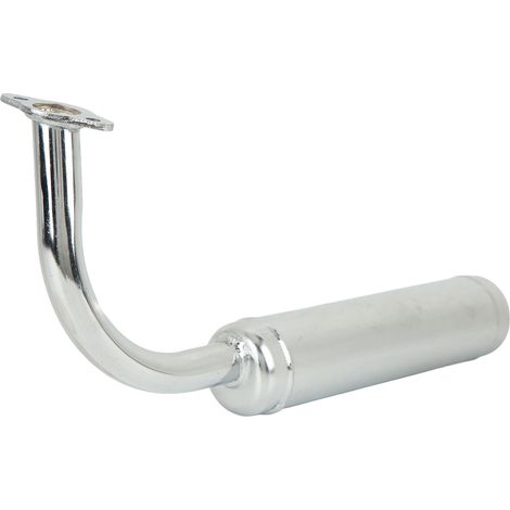 Tuyau échappement moto vélo électrique 40mm fer anodisé argent 49-80cc pour 26 28 pouces 1 pièce (1/5)