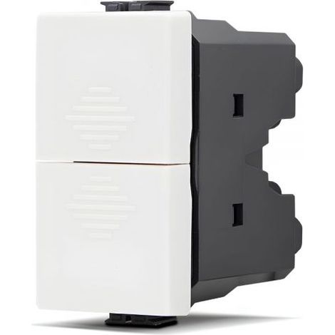 MAPAM doppio pulsante interbloccato JOY BIANCO compatibile MATIX - F530BI