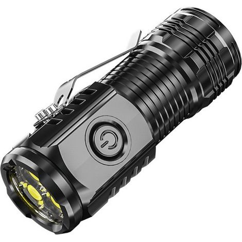 Mini torcia, mini torcia ad alta potenza luminosa, torcia a LED ricaricabile compatta, mini torcia portatile e robusta (1/5)