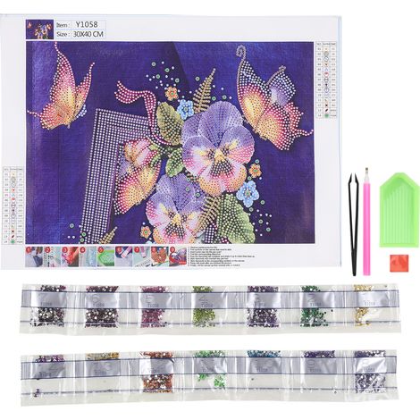 Rhinestone Painting ThreeDimensional Effect Not Easily Fall Off Fade Rhinestone Painting Packs for Home Decoration(Y1058 ) (1/5)