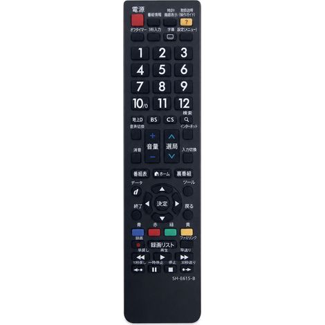 Telecomando di Ricambio TV SH-E615-B, Compatibile con Televisori Sharp, Sony, Hitachi e Panasonic (1/5)